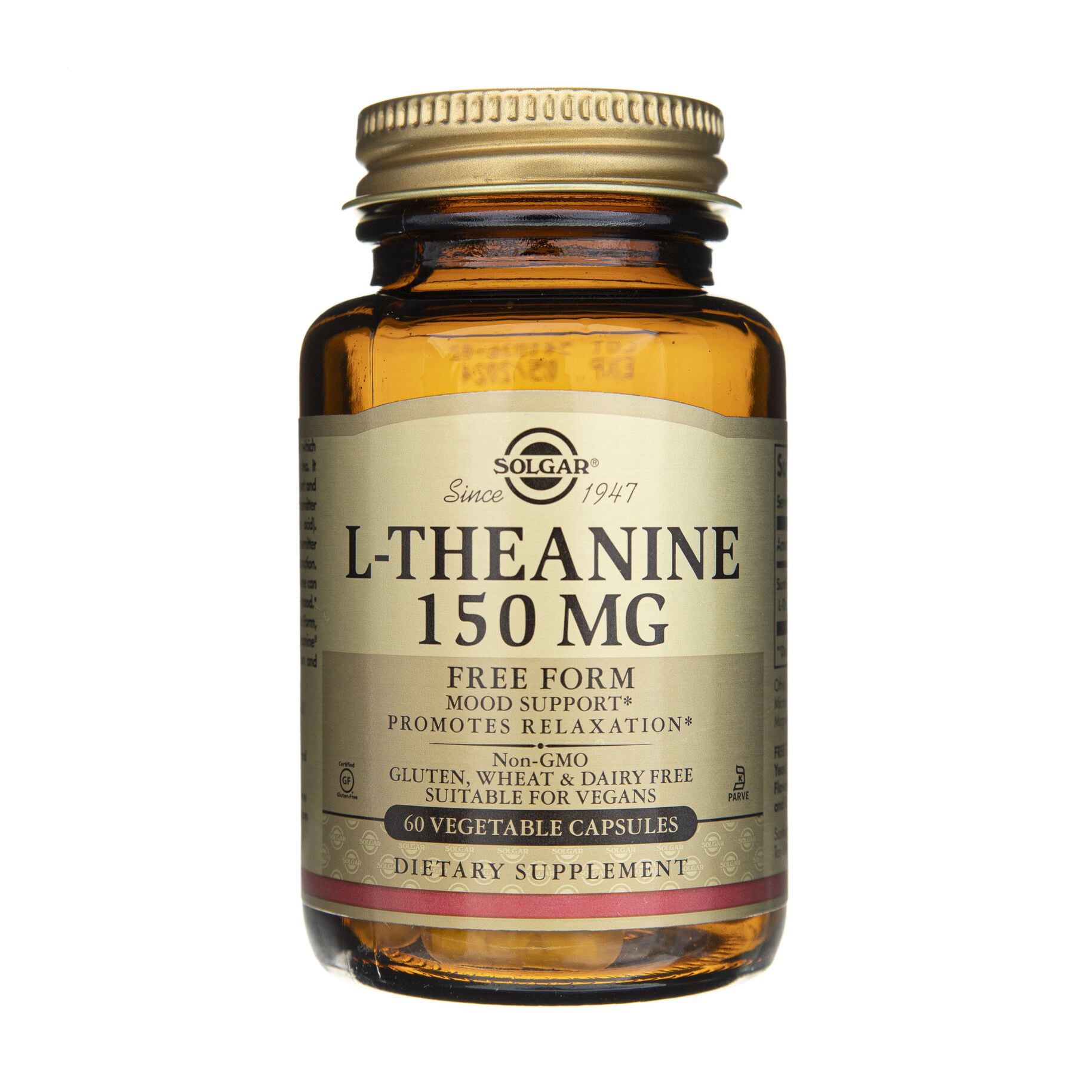 L-теанін Solgar L-Theanine 150 мг, 60 капсул